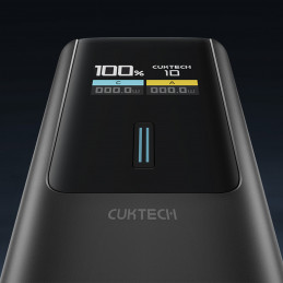 Nešiojamoji baterija „Cuktech CKPB100PGLBL“ 150 W 10000 mAh USB-C USB-A - juoda