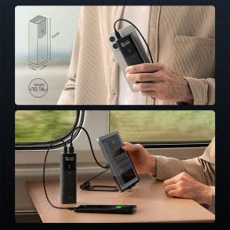 Nešiojamoji baterija „Cuktech CKPB100PGLBL“ 150 W 10000 mAh USB-C USB-A - juoda