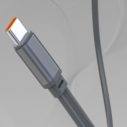 „Dudao K31 Pro“ 45 W 20000 mAh išorinė baterija su integruotu ištraukiamu USB-C laidu – pilka