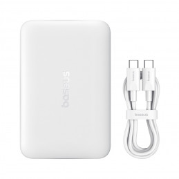 „Baseus EnerFill FM11 Ultra-Mini 10000mAh 22.5W MagSafe“ suderinama išorinė baterija su „Baseus Simple USB-C 20V/ 3A“ 30...