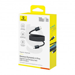„Baseus Dynamic 4 Pro Fast USB-C“ laidas – USB-C 100W 1m – juodas