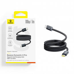 „Baseus Dynamic 4 Pro Fast USB-C“ laidas – USB-C 100W 1m – juodas
