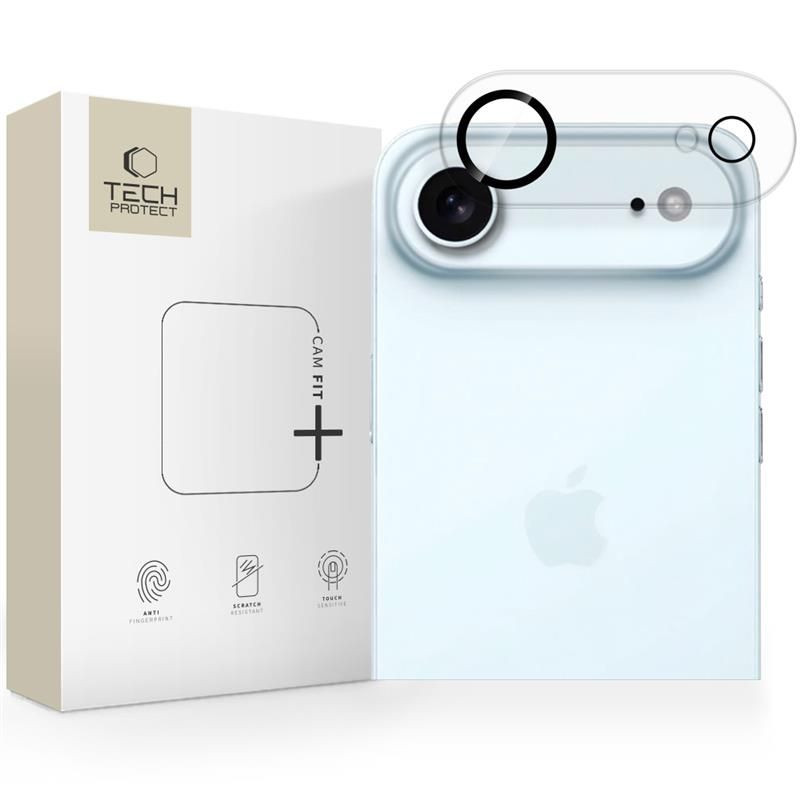 „Tech-Protect Cam Fit+“ kameros dėklas, skirtas „iPhone 17 Air“ – skaidrus