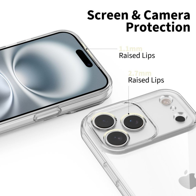 „Tech-Protect FlexAir“ dėklas, skirtas „iPhone 17 Pro“ – skaidrus