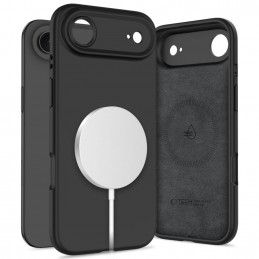 „Tech-Protect“ silikoninis „MagSafe“ dėklas, skirtas „iPhone 17 Air“ – juodas