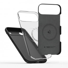 „Tech-Protect“ silikoninis „MagSafe“ dėklas, skirtas „iPhone 17 Air“ – juodas