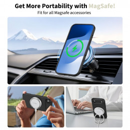 „Tech-Protect“ silikoninis „MagSafe“ dėklas, skirtas „iPhone 17 Air“ – juodas