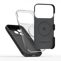 „Tech-Protect“ silikoninis „MagSafe“ dėklas, skirtas „iPhone 17 Pro“ – juodas