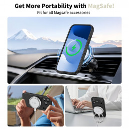 „Tech-Protect“ silikoninis „MagSafe“ dėklas, skirtas „iPhone 17 Pro“ – juodas