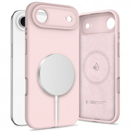 „Tech-Protect“ silikoninis „MagSafe“ dėklas, skirtas „iPhone 17 Air“ – rožinis