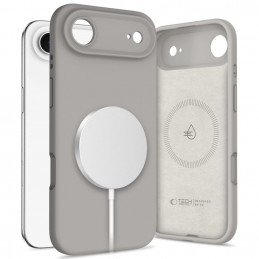 „Tech-Protect“ silikoninis „MagSafe“ dėklas, skirtas „iPhone 17 Air“ – pilkas