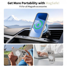 „Tech-Protect“ silikoninis „MagSafe“ dėklas, skirtas „iPhone 17 Pro Max“ – pilkas