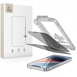 „Tech-Protect Quick Set Spy+“ privatumo stiklų, skirtų „iPhone 13 / 13 Pro / 14 / 16e“, 2 vnt. pakuotėje