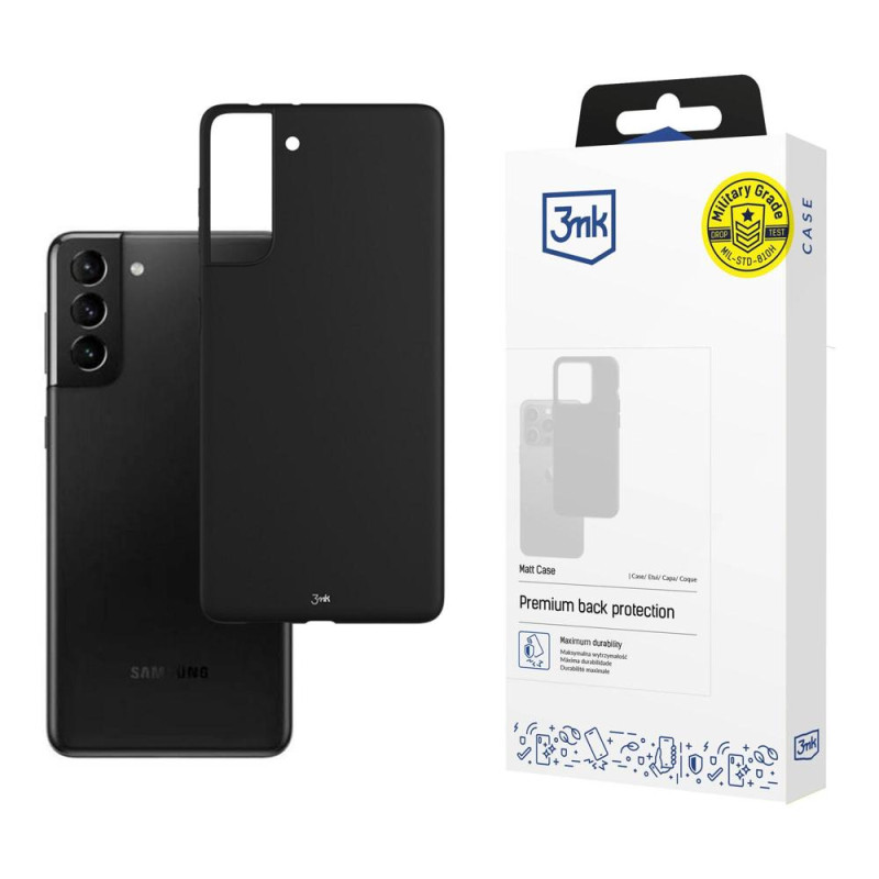 3mk matinis dėklas, skirtas Samsung Galaxy S21 5G – juodas