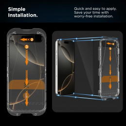 „Tech-Protect Quick Set Spy+“ privatumo stiklų, skirtų „iPhone 13 / 13 Pro / 14 / 16e“, 2 vnt. pakuotėje