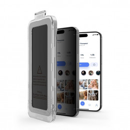 „Tech-Protect Quick Set Spy+“ privatumo stiklų, skirtų „iPhone 14 Pro“, 2 vnt. pakuotėje