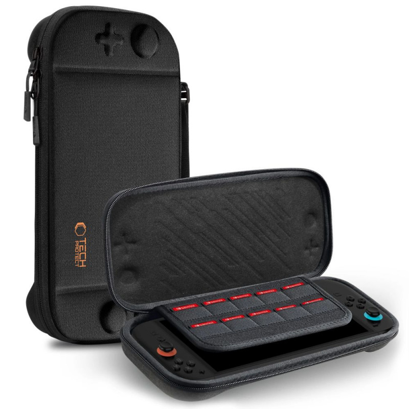 „Tech-Protect“ plonas dėklas, skirtas „Nintendo Switch 2“ – juodas