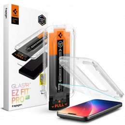 „Spigen Glas.TR EZ Fit Pro“ grūdintas stiklas, skirtas „iPhone 16 Pro Max“ / „17 Pro Max“.