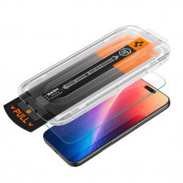 „Spigen Glas.TR EZ Fit Pro“ grūdintas stiklas, skirtas „iPhone 16 Pro Max“ / „17 Pro Max“.