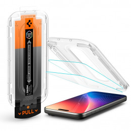 „Spigen Glas.TR EZ Fit Pro“ grūdintas stiklas, skirtas „iPhone 16 Pro Max“ / „17 Pro Max“.