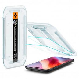 „Spigen Glas.TR EZ Fit“ 2 grūdinto stiklo pakuotė, skirta „iPhone 17 Air“ – skaidri.