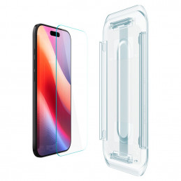 „Spigen Glas.TR EZ Fit“ 2 grūdinto stiklo pakuotė, skirta „iPhone 17 Air“ – skaidri.