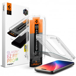 „Spigen Glas.TR EZ Fit Pro“ privatumo stiklas, skirtas „iPhone 16 Pro / 17 / 17 Pro“