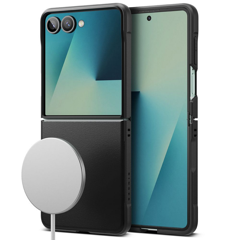 „Ringke Onyx“ magnetinis „MagSafe“ dėklas, skirtas „Samsung Galaxy Z Flip 7“ – juodas