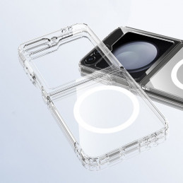 „Tech-Protect FlexAir Hybrid MagSafe“ dėklas, skirtas „Samsung Galaxy Z Flip 6 / 7 FE“ – skaidrus