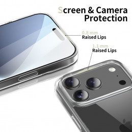 „Tech-Protect FlexAir“ hibridinis dėklas, skirtas „iPhone 17 Pro“ – skaidrus