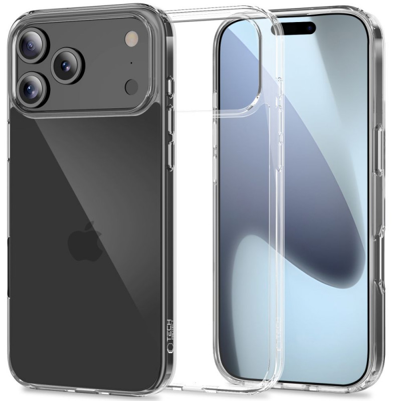 „Tech-Protect FlexAir“ hibridinis dėklas, skirtas „iPhone 17 Pro Max“ – skaidrus