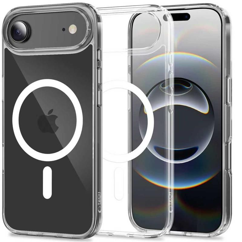 „Tech-Protect FlexAir Hybrid MagSafe“ dėklas, skirtas „iPhone 17 Air“ – skaidrus