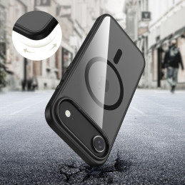 „Tech-Protect MagFlex MagSafe“ dėklas, skirtas „iPhone 17 Air“ – skaidriai juodas