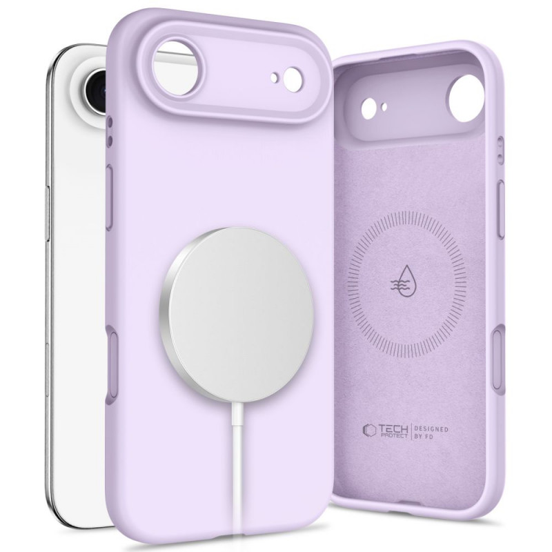 „Tech-Protect“ silikoninis „MagSafe“ dėklas, skirtas „iPhone 17 Air“ – violetinis