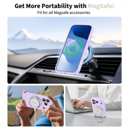 „Tech-Protect“ silikoninis „MagSafe“ dėklas, skirtas „iPhone 17 Pro Max“ – violetinis