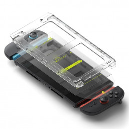 „Ringke Easy Slide“ 2 grūdinto stiklo pakuotė, skirta „Nintendo Switch 2“ – permatoma
