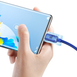 „Baseus Crystal Shine“ serijos kabelis USB laidas greitam įkrovimui ir duomenų perdavimui USB A tipas – C tipo USB 100 W...