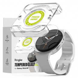 „Ringke“ grūdinto stiklo „Pro“ 2 vnt. pakuotė, skirta „Samsung Galaxy Watch 8 40 mm“ – skaidrus