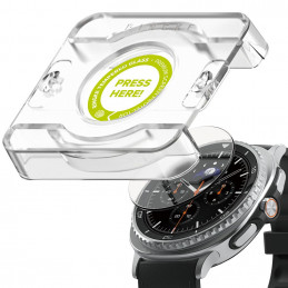 „Ringke“ grūdinto stiklo „Pro“ 2 vnt. pakuotė, skirta „Samsung Galaxy Watch 8“ 46 mm laikrodžiui – skaidrus