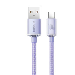 „Baseus Crystal Shine“ serijos kabelis USB laidas greitam įkrovimui ir duomenų perdavimui USB A tipas – C tipo USB 100 W...