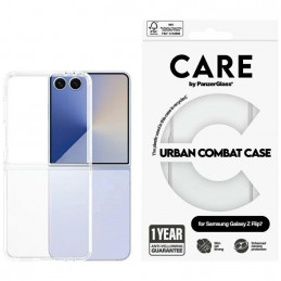 „CARE by PanzerGlass“ flagmaninis „Urban Combat“ dėklas, skirtas „Samsung Galaxy Z Flip 7“ – skaidrus