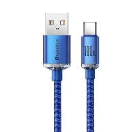 „Baseus Crystal Shine“ serijos kabelis USB laidas greitam įkrovimui ir duomenų perdavimui USB A tipas - C tipo USB 100W ...