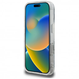 Karl Lagerfeld IML Multi K&C galvos rašto dėklas, skirtas iPhone 16 - permatomas