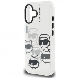 Karl Lagerfeld IML Multi K&C galvos rašto dėklas, skirtas iPhone 16 - permatomas