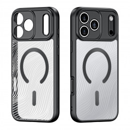 „Dux Ducis AIMO Mag“ dėklas, skirtas „iPhone 17 Pro“, suderinamas su „MagSafe“ – juodas