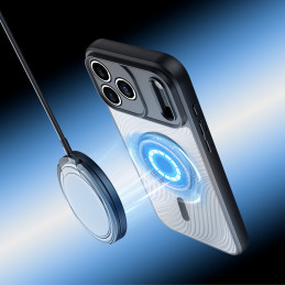 „Dux Ducis AIMO Mag“ dėklas, skirtas „iPhone 17 Pro“, suderinamas su „MagSafe“ – juodas