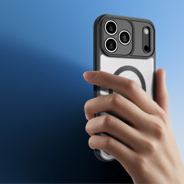 „Dux Ducis AIMO Mag“ dėklas, skirtas „iPhone 17 Pro Max“, suderinamas su „MagSafe“ – juodas