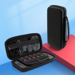 „Dux Ducis Nintendo Switch 2“ dėklas su rankena ir žaidimų skyriais – juodas