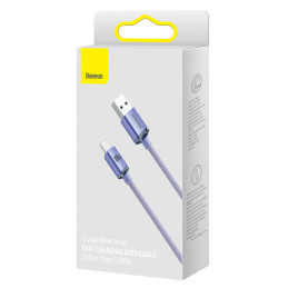 „Baseus Crystal Shine“ serijos kabelis USB laidas greitam įkrovimui ir duomenų perdavimui USB A tipas – C tipo USB 100W ...