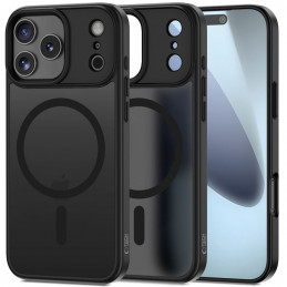„Tech-Protect Matt MagSafe“ dėklas, skirtas „iPhone 17 Pro Max“ – matinės juodos spalvos